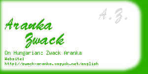 aranka zwack business card